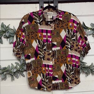 Vintage Kathie Lee Abstract Top